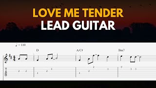 Lead Guitar - Love Me Tender - Elvis Presley | Easy Fingerstyle Guitar TAB