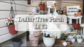 DOLLAR TREE PORCH DIYS | FARMHOUSE SUMMER DECOR 2019