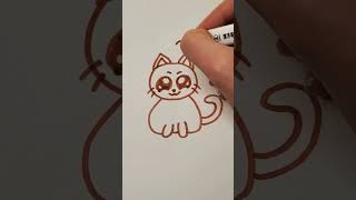 Маленький Котик 🐈‍⬛ | Easy Drawing Cute Cat 🐈