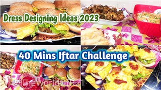 40 Mins Iftar Challenge 🌙💕 Lawn Dress Designing Ideas 2023 - aisi Dawat Jo sab ka Dil Jeet lay