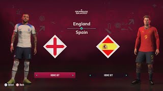 FIFA 23 | COPA MUNDIAL QATAR 2022 | INGLATERRA VS ESPAÑA | 4K 60FPS | PS5