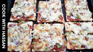 Bread Pizza Recipe | Quick and Easy Bread Pizza | Bread Pizza Recipe by Cook With Hassan