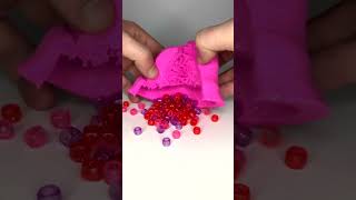 Very Satisfying and Relaxing  Crunchy Colorful Kinetic Sand Cutting vs Beads Part 150 #ASMR #shorts