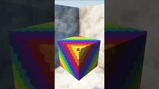 rainbow block in minecraft #shorts