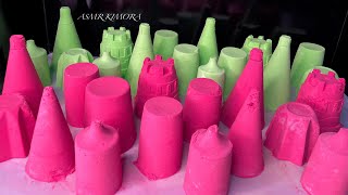 #ASMR Baking Soda | Hot Pink & Neon Green| Beautiful Colorful Crush | #oddlysatisfying #relaxing