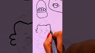 super cute and easy drawing😍#youtubeshorts #shorts #drawing