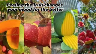 collection of fruit peeling videos to change your mood for the better#fruits #fruit #trending