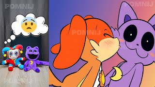 CatNap and Pomni react to "Poppy PlayTime" and "The Amazing Digital Circus" Funny Animations! 🔥🔥🔥