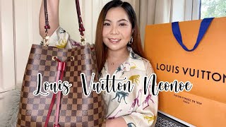 Unboxing my Birthday present | Louis Vuitton Neonoe | Damier Ebene Cherry Berry