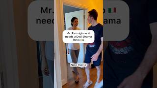 Mr. Parmigiano needs a desi drama detox ! #shorts #indianitaliancouple