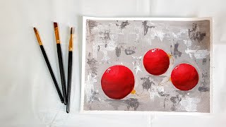 TUTORIAL PAINTING | Tutorial di pittura acrilica | Easy christmas painting | Dipinto facile