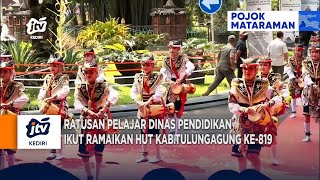 TULUNGAGUNG - Ratusan Pelajar Dinas Pendidikan Ikut Ramaikan HUT Kab Tulungagung Ke 819