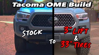 Toyota Tacoma Old Man EMU 3” lift and 33” Tire Installation