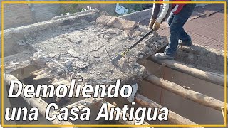 Demolición de casa de Adobe y ladrillo