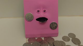 🌈🌈🌈ASMR SUPER HUNGRY FACE COIN BANK CHALLENGE 🌈🌈🌈