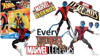 Every Marvel Legends Nightcrawler Toybiz and Hasbro Comparison X-men Classics