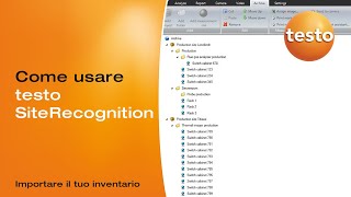 Termografia con testo SiteRecognition - creazione codici con importazione del tuo inventario