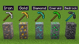 Which pickaxe is stronger in Minecraft Experiment?