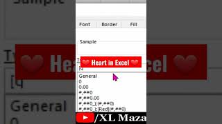 Add your heart into Excel sheet