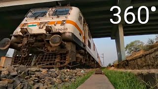 360° Video - Gomoh WAP7 39048 Coalfield Express | Indian Railways