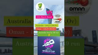 #T20 World Cup Australia vs Oman #10th #t20worldcup