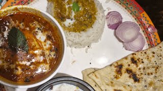 tnduri nan with paneer gravy and dal complete thali at home 🍛♥️👩‍🍳