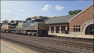 CSX Intermodal train going through Wheaton IL 8/21/24