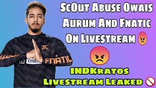 ScOut Abusing owais franky Ash and Coach on stream   IND Kratos deleted stream clip leaked   PMPL