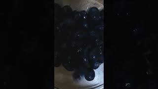 DROPING BLACK GRAPES IN A BOWL #shorts #asmr #satisfying