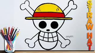 Drawing Straw Hat Pirates Flag From One Piece