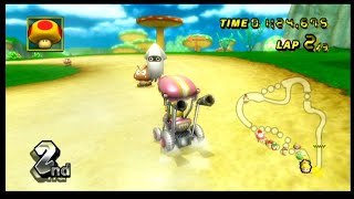 Mario Kart Wii (All Regular Courses) 150cc CPU Hard Aggressive Items (Karts Only) With Baby Peach