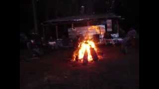 Sitting at the camp fire