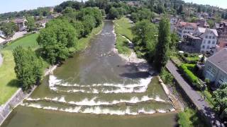 Flying over the Sihl River