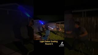 Light Saber Dueling Round 3 #duel #starwars #lightsaber #dueling #saber #theorysabers #jedi