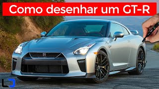 COMO DESENHAR UM NISSAN GT-R (Passo a passo)