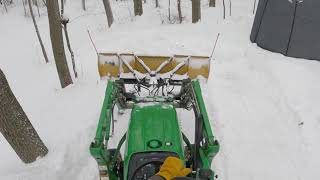 Plowing Snow   John Deere 3038e tractor   ourbighouseinthelittlewoods   #4