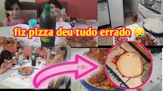 vlog -noite da pizza não deu muito certo 😂 esqueci o fermento kkk