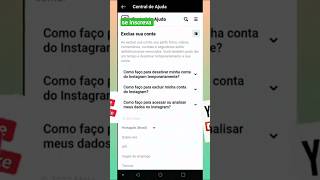 Excluir conta do Instagram #excluirconta #instagram #instagramyoutube #shortsvideo
