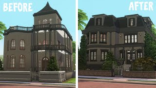 The Goth's Manor || Renovating Base Game || The Sims 4: Speed Build