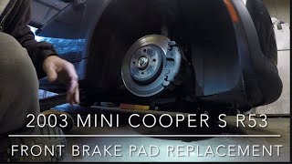 Mini Cooper S R53 Front Brake Pad Replacement. Easy DIY