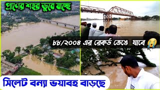 সিলেট বন্যার পানি বাড়ছে - সিলেট ভ্রমণে সাবধান | sylhet bonna | sunamganj bonna | sylhet Bangladesh