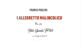 F.Poulenc ALLEGRO MALINCOLICO accompaniment/ from Flute Sonata FP 164