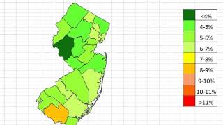 Map: New Jersey Unemployment November 2013