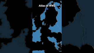 Allies in WW2 #history #geography #geographymap #mapper #mapping #ww2 #world #europe