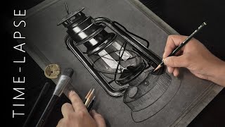 Drawing Hyper Realistic LANTERN | Satisfying Time-lapse