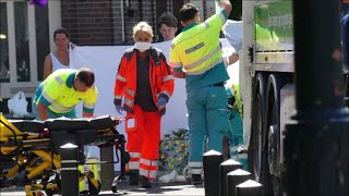 traumahelikopter & andere hulpdiensten met spoed naar ernstig ongeval aan de Tuinstraat in Den Bosch