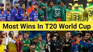 Most Wins In T20 World Cup 🏏 Top 10 Team 😱 #shorts #cricketshorts