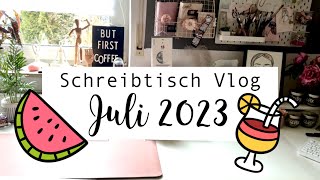 Schreibtisch Vlog Juli | Neuzugänge | Flipthrough Daily Journal | Papertessdesign Insert