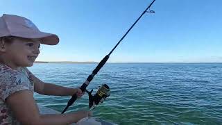 The Squid Whisperer is at it again. #fishing #pilbara #fish #squid #kidsfishing #familyfishing