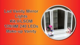 Led Vanity Mirror Lights Kit,ViLSOM 13ft4M 240 LEDs Make up Vanity Mirror Light